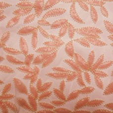Ткань Пайеточная с бисером (персиковый)